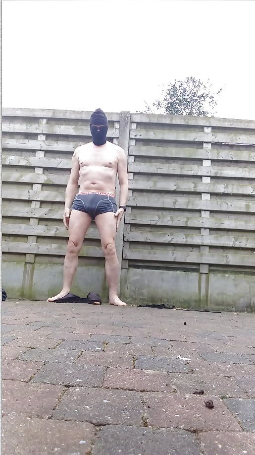 naked bdsm bondage jerking like grazy in public outdoor #18