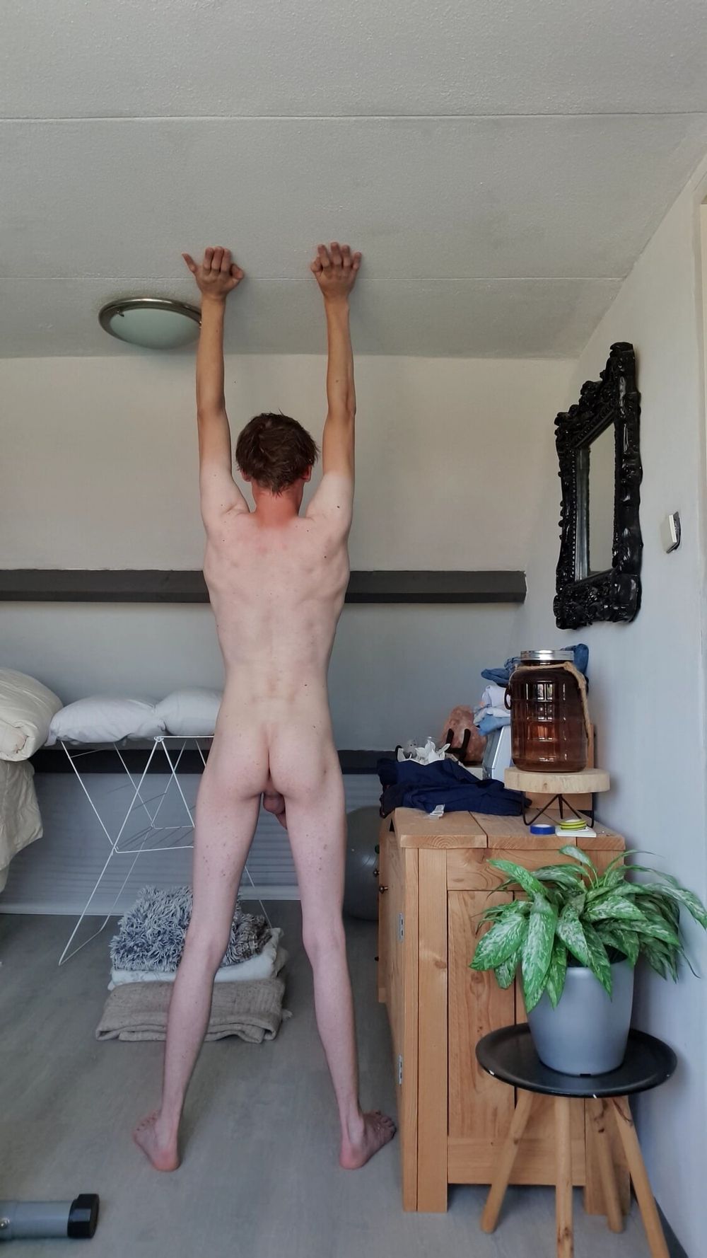 Skinnynakedmale after shower #3