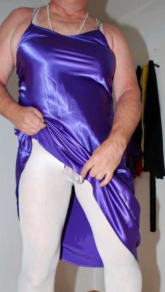 N?glig? purple and Pantyhose white #30