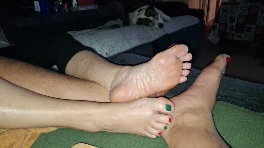 Playing footsie after our Pedicure #18