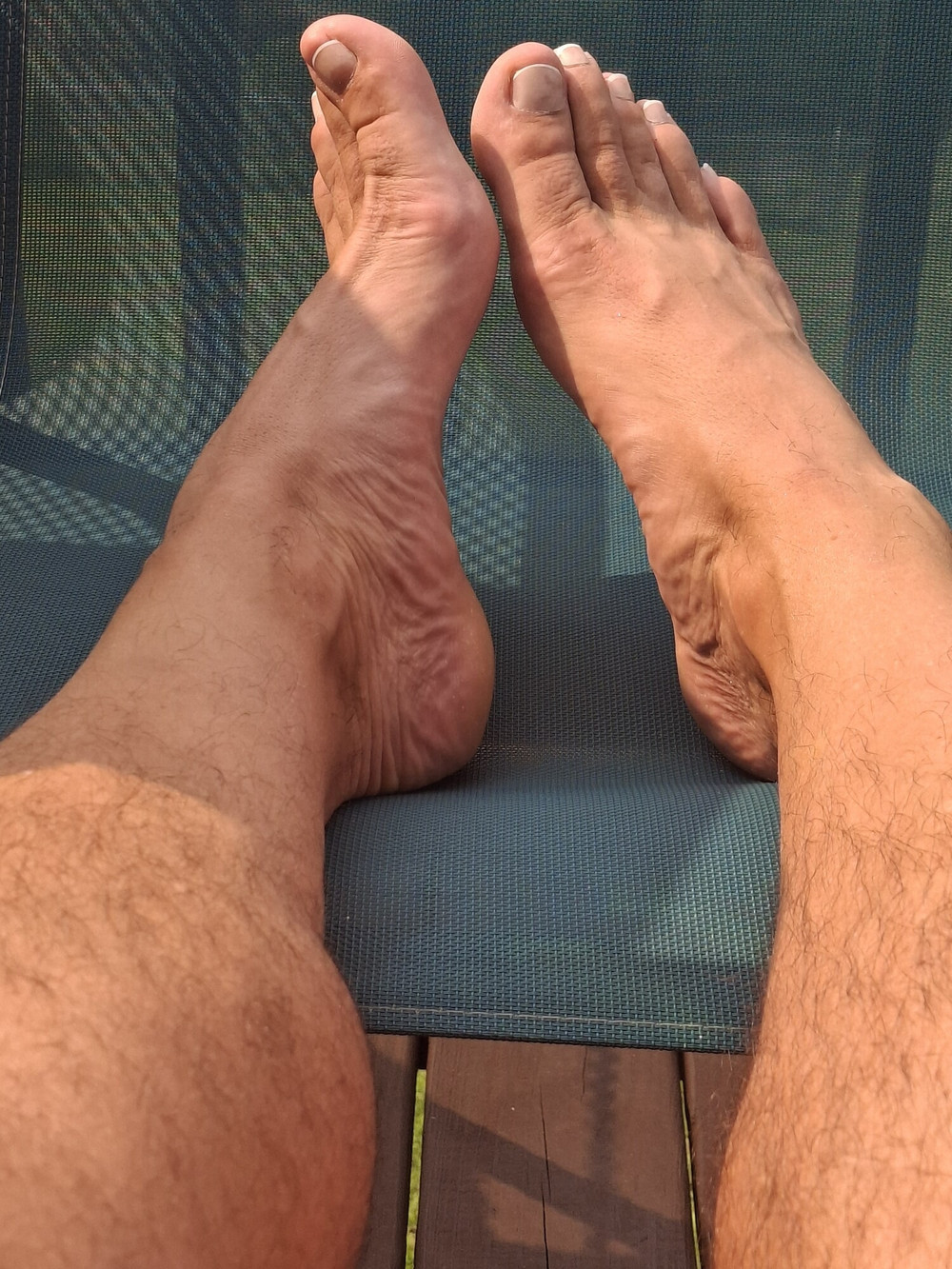 Barefoot with French pedicure #2