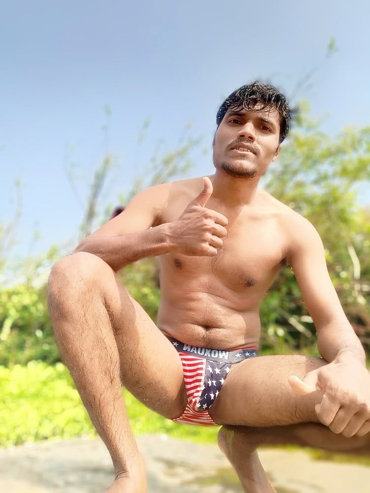 Hot photos shoot in river side bathing time  #19