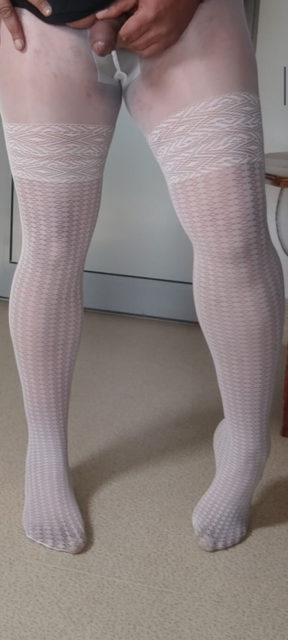 My sexy white pantyhose #49