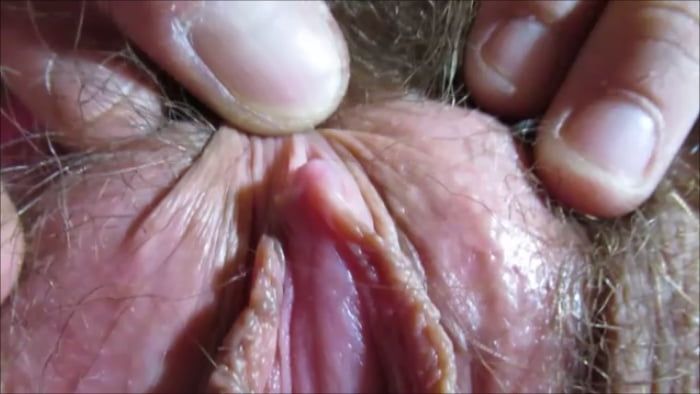 Big Hard Clit Close Up with Hairy Cunt #8