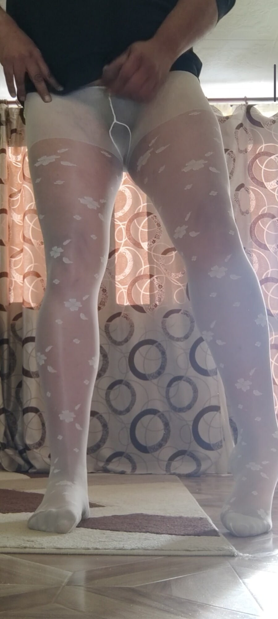 White patterned pantyhose are so sexy  #28