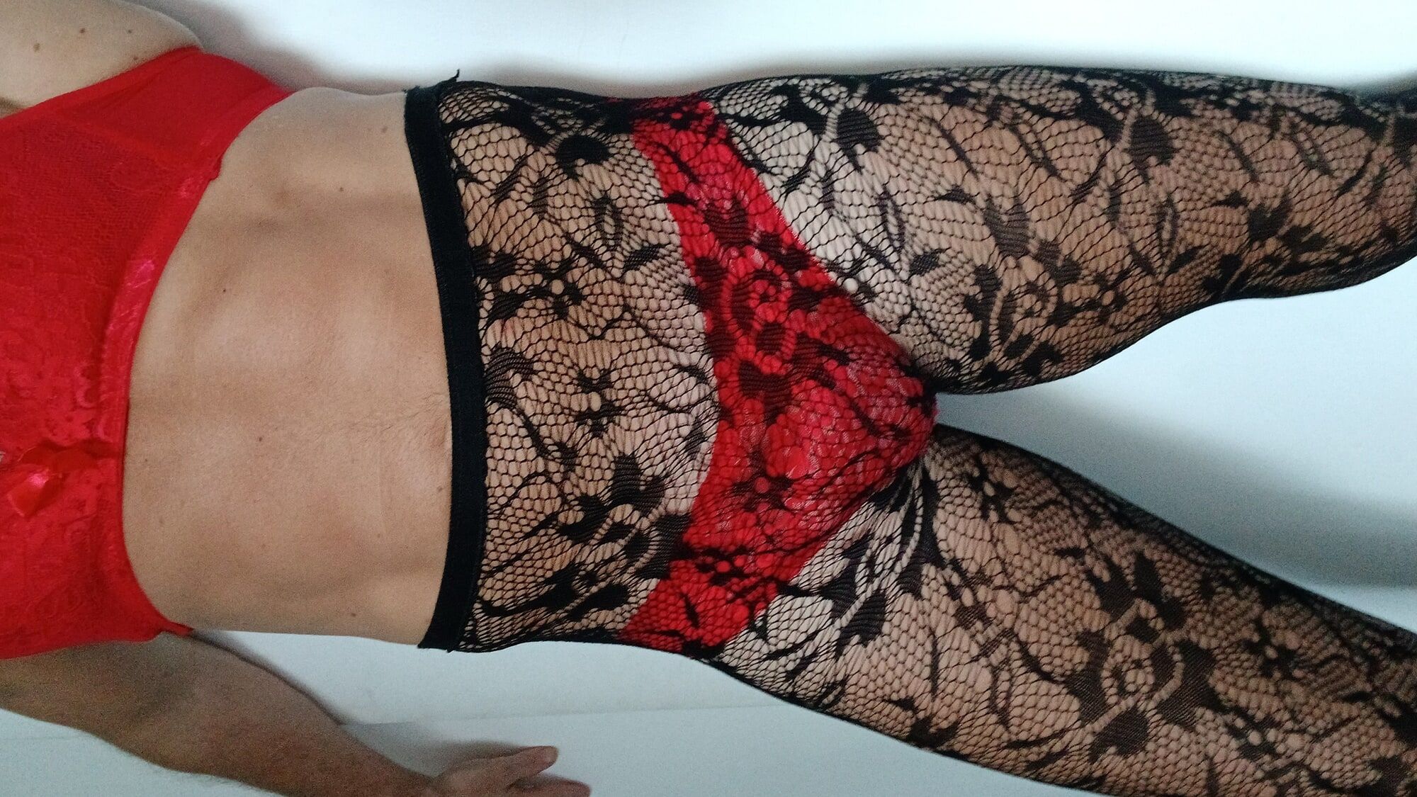 Black stoking red pantie  #29