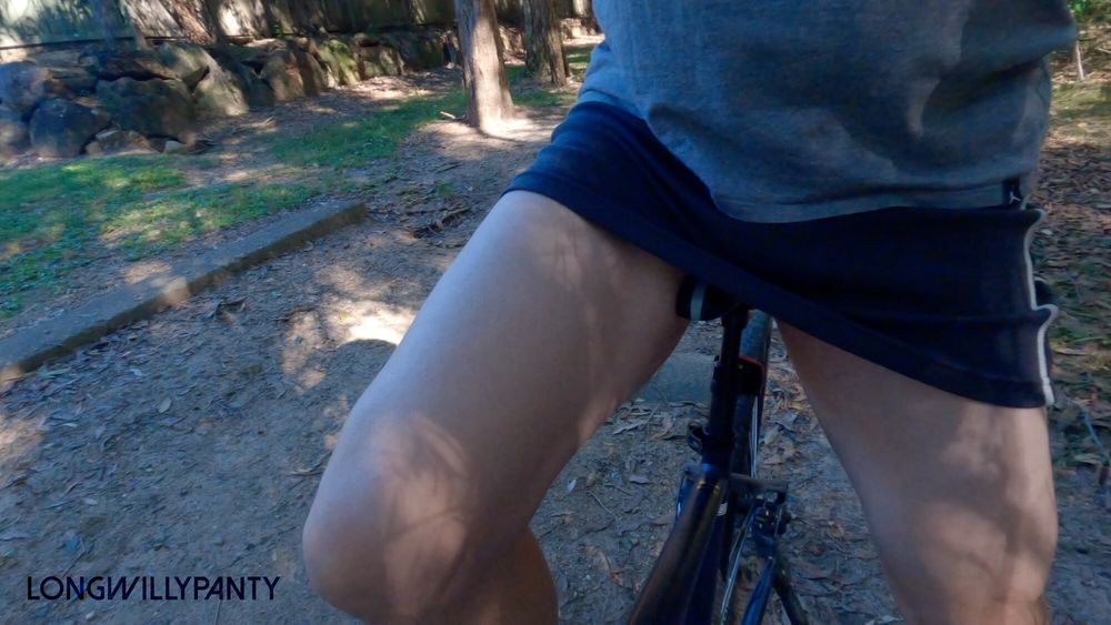 Straight guy wears hot g string on bike ride