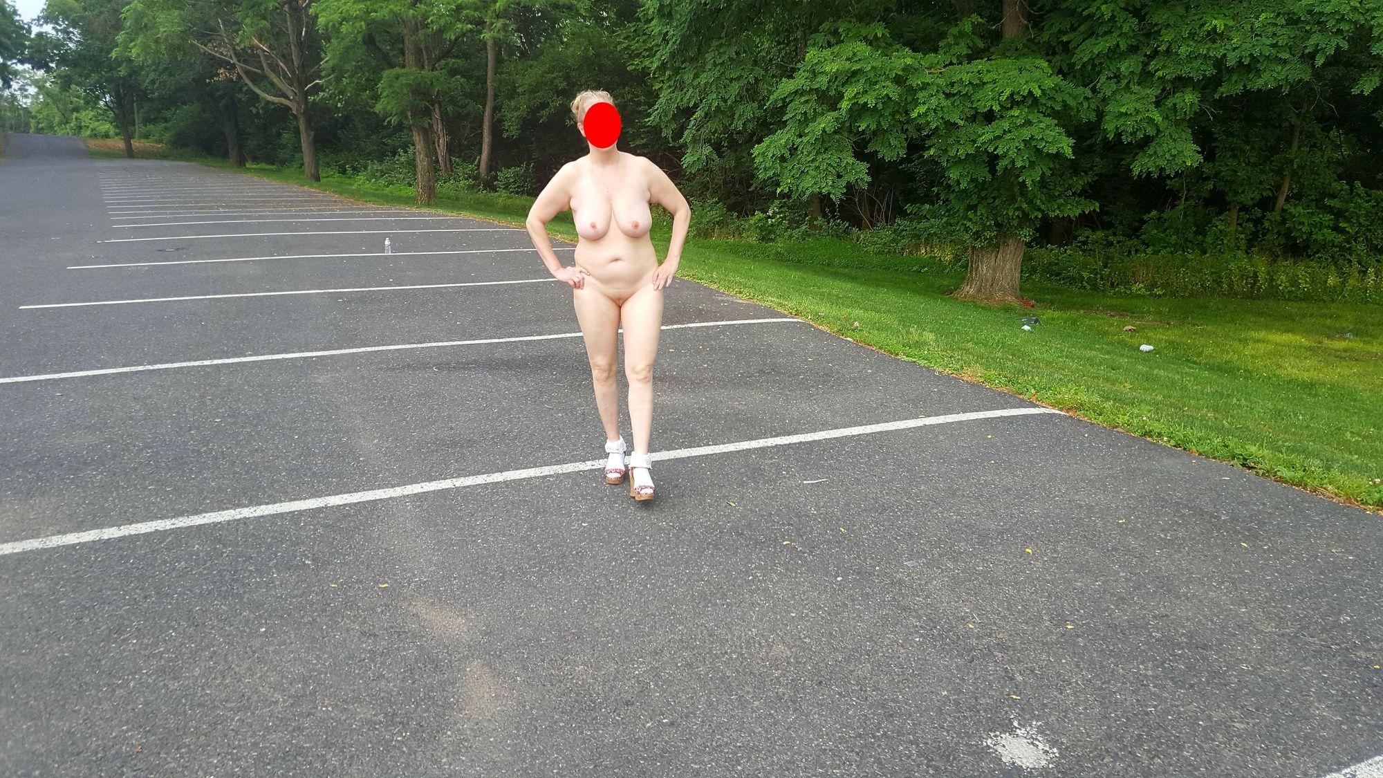 naked parking lot walk #39