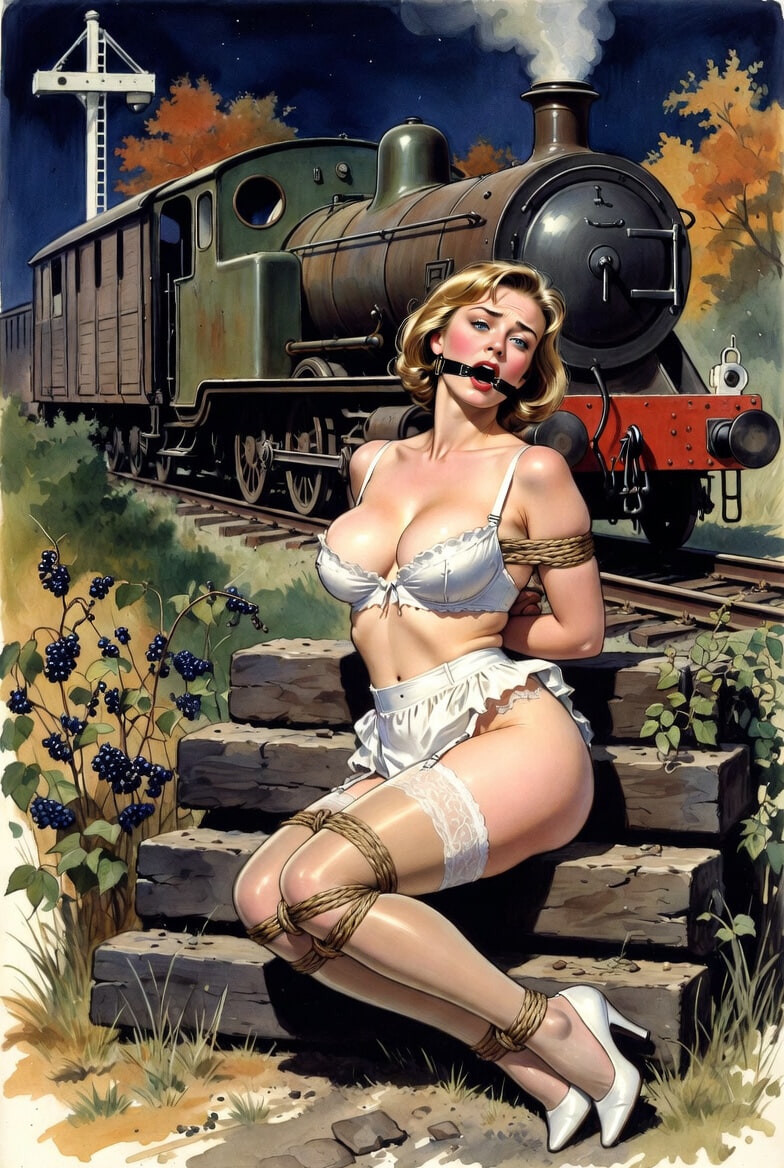 Pixwhores Experimental Enhanced: Stockings in the Railyard 1 #45
