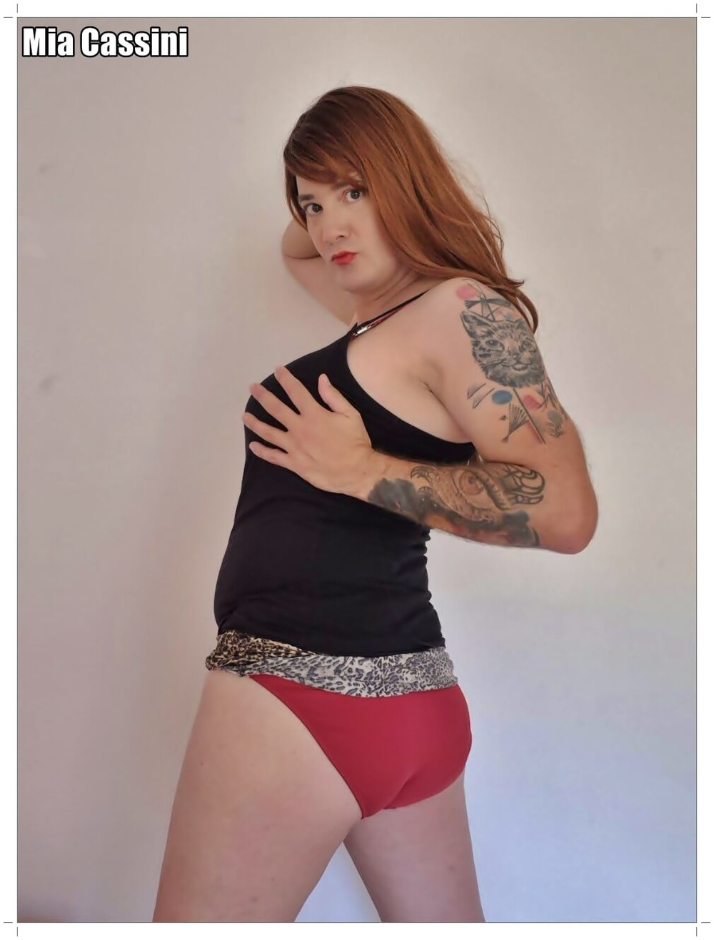 Leopard Miniskirt, different Tops #23