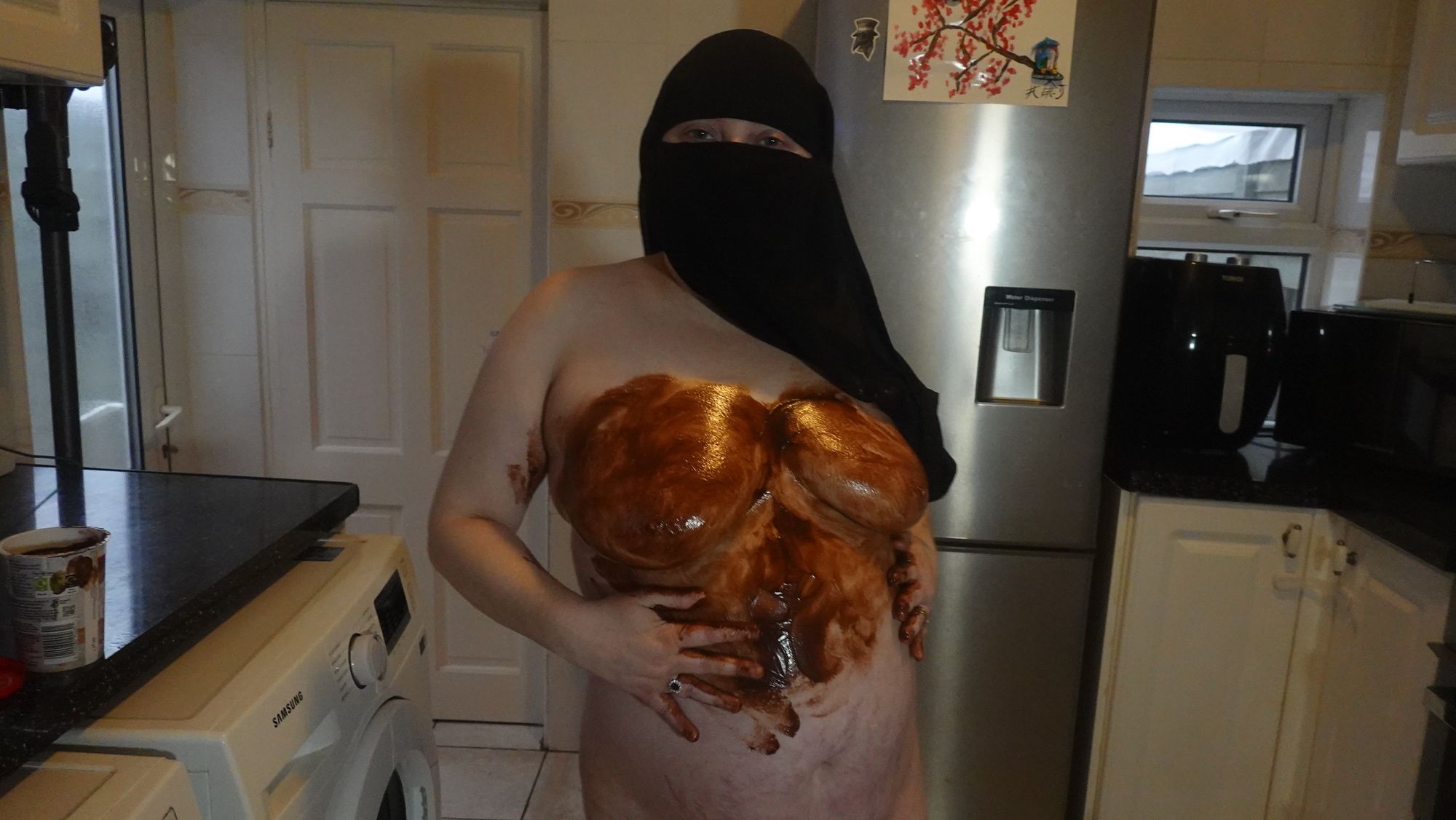Niqab Naked chocolate sauce #19