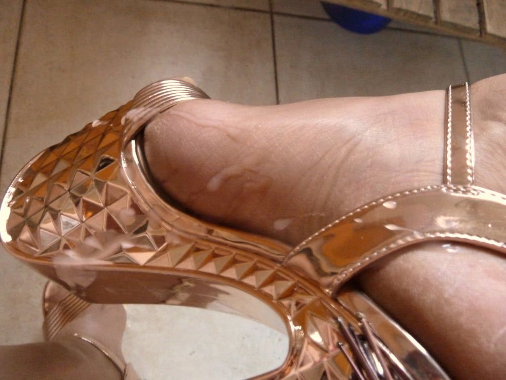 golden platform high heels #5