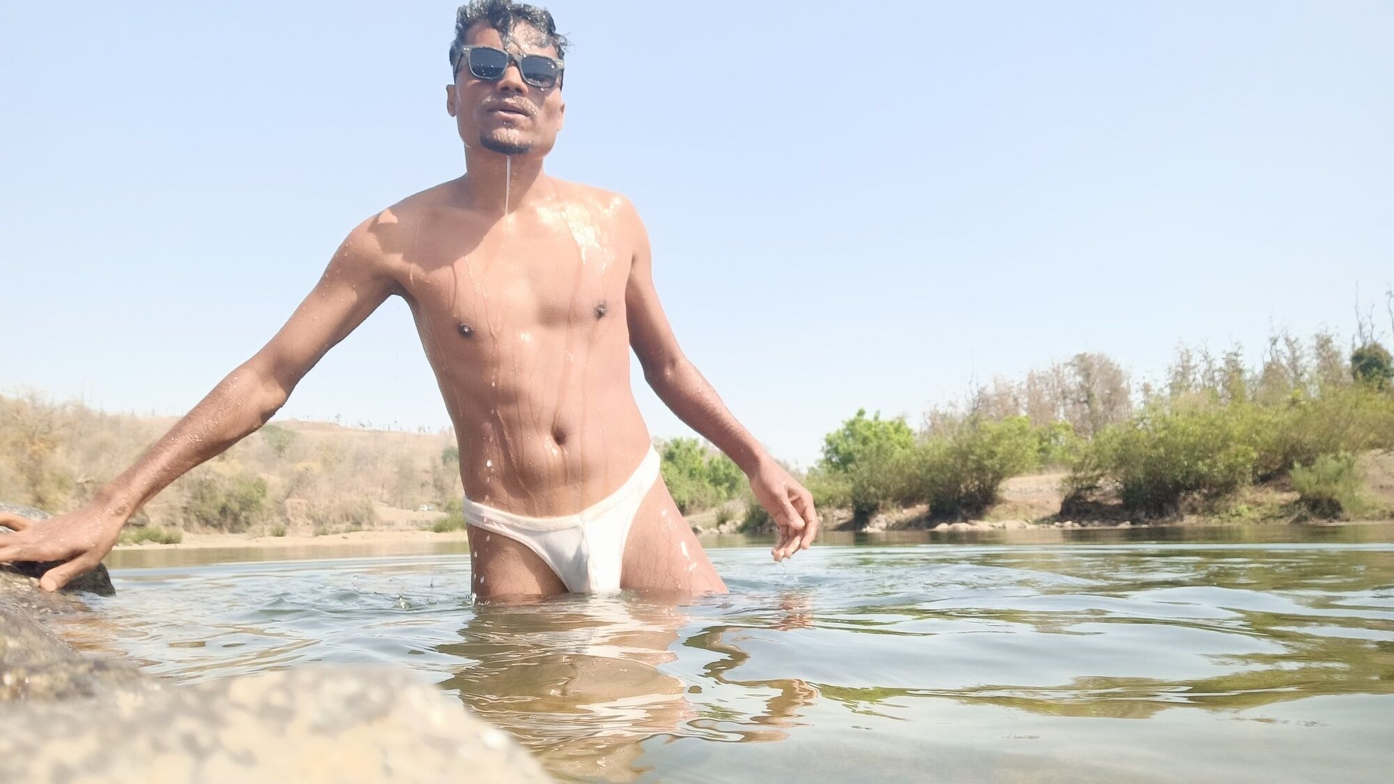 Sanju gamit on river advanture hot and sexy looking in man  #42