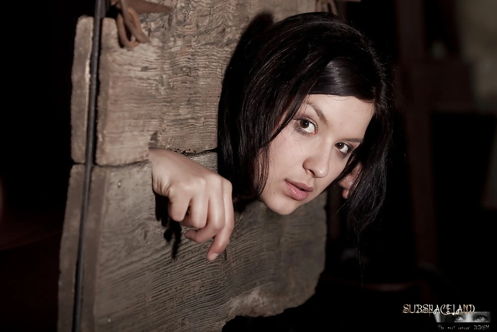 Hot brunette slavegirl touched by the whip #36