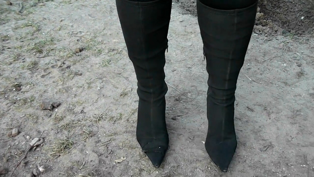 My girlfriend in her stinky boots #6