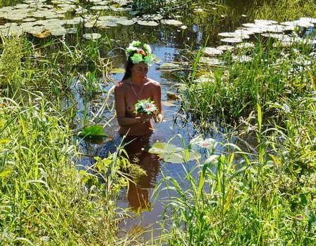 nude in lazy river         