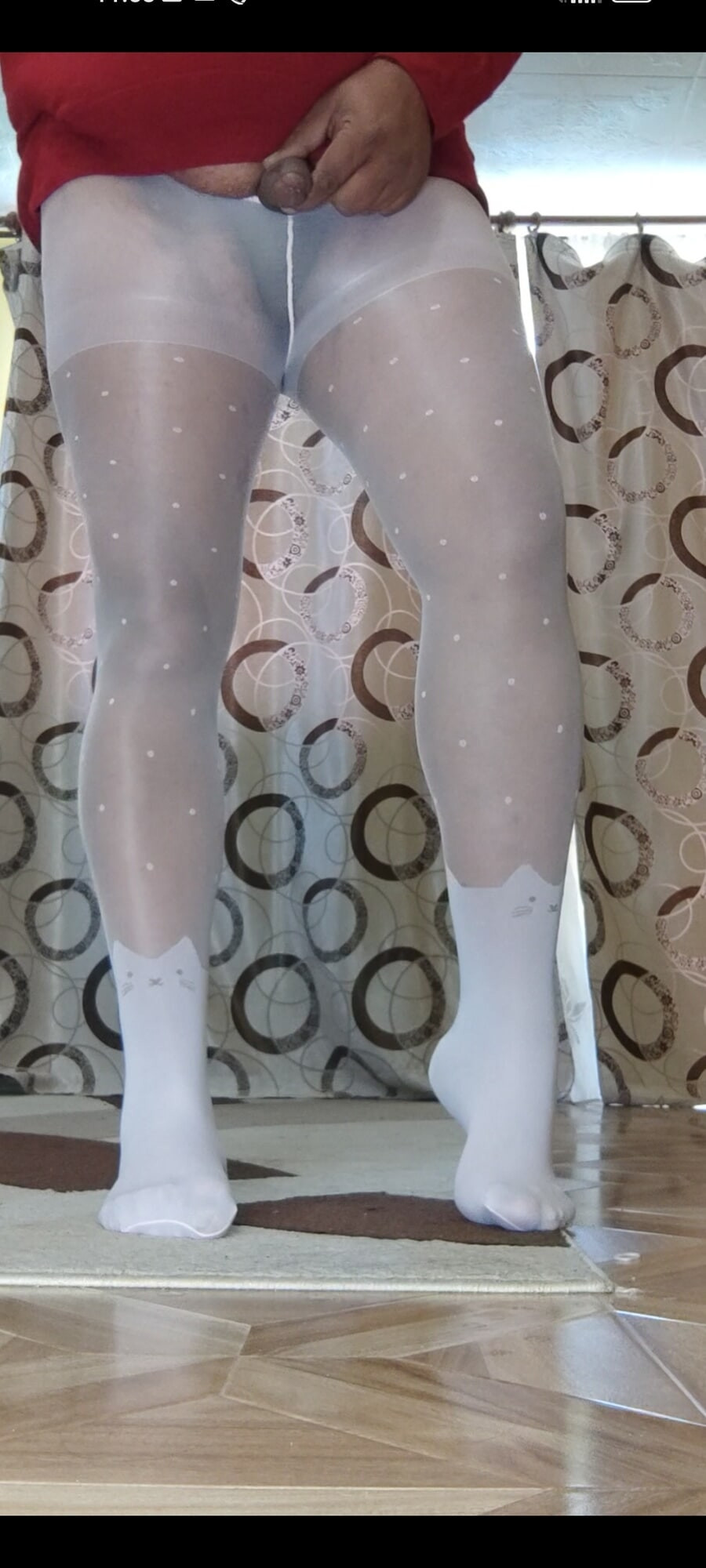 White pantyhose for teen #44