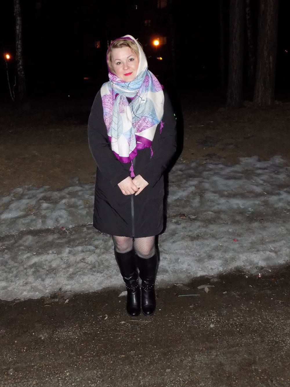 MILF on a winter walk #8