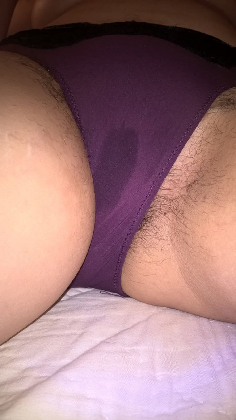 Hairy Wet Wife In Purple Panties #2