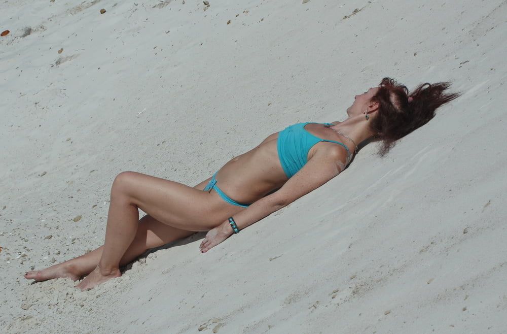 On White Sand in turquos bikini #28