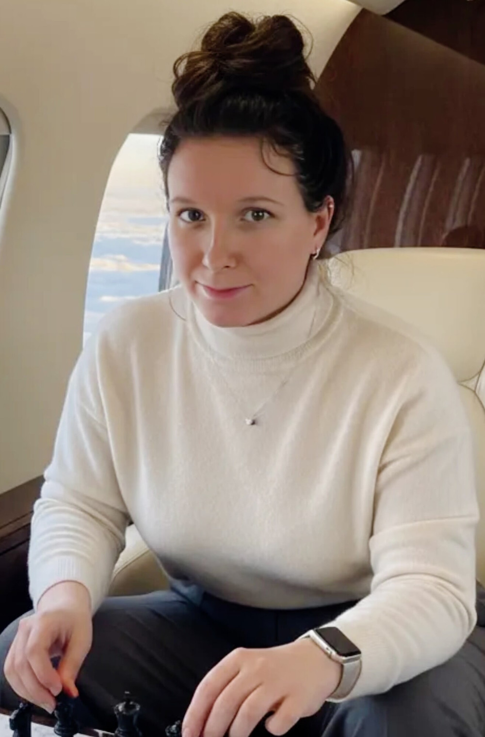 My 61F maid had me pose nude in white turtleneck sweaters #37