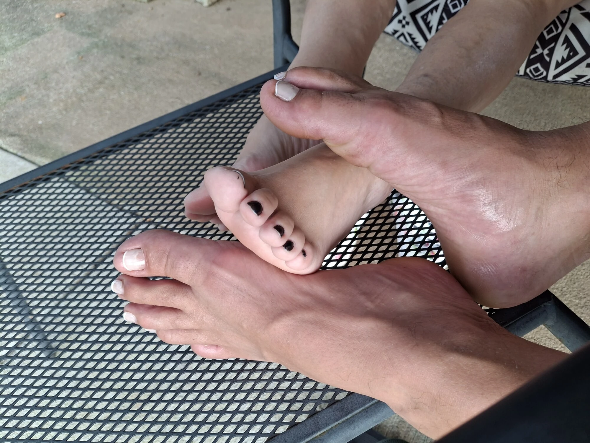  Mature couple Showing off our feet