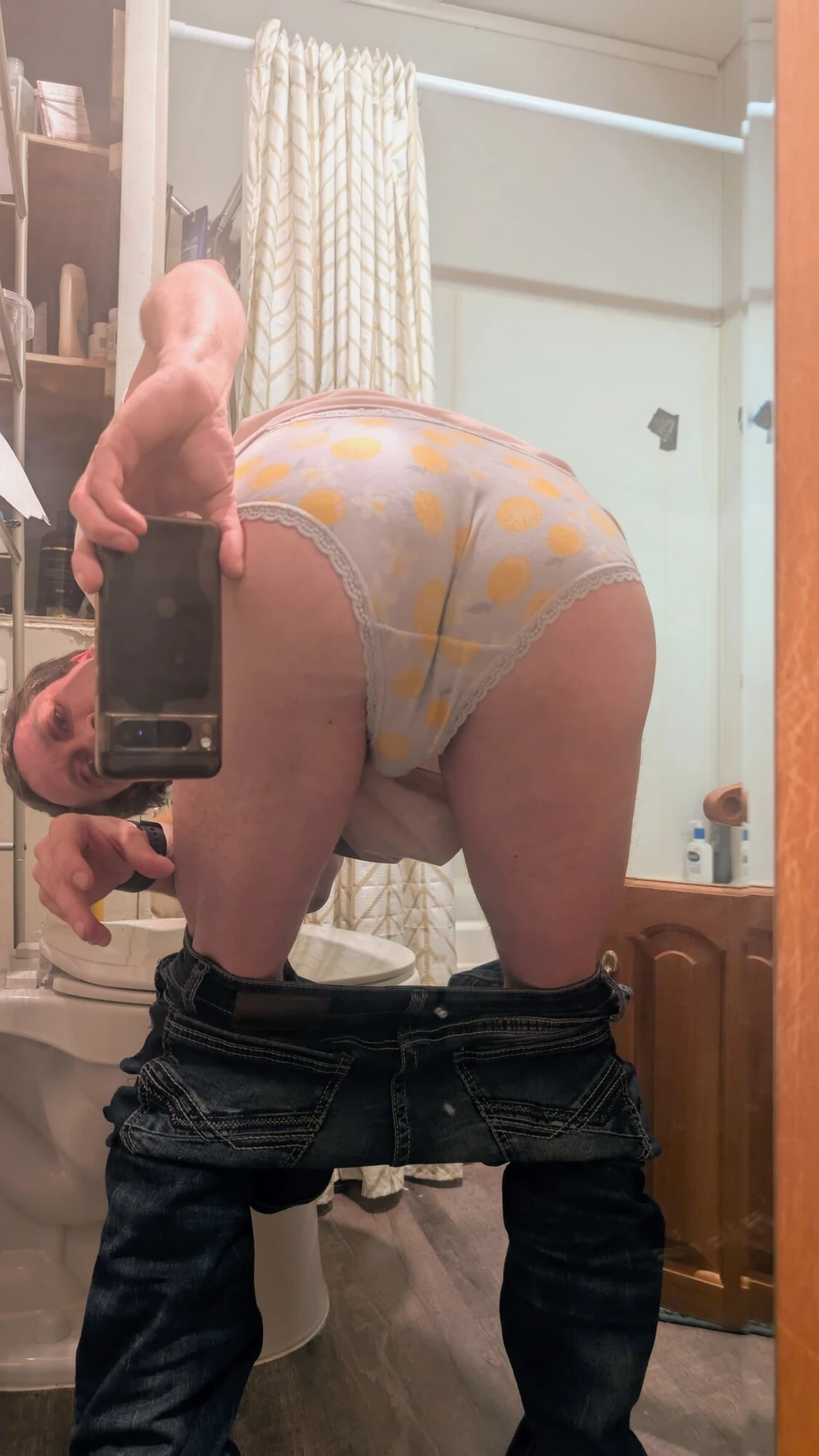 Showing off in my gf panties #4
