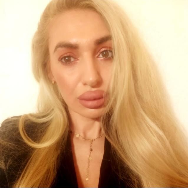 Sexy blonde with big sexy lips #9