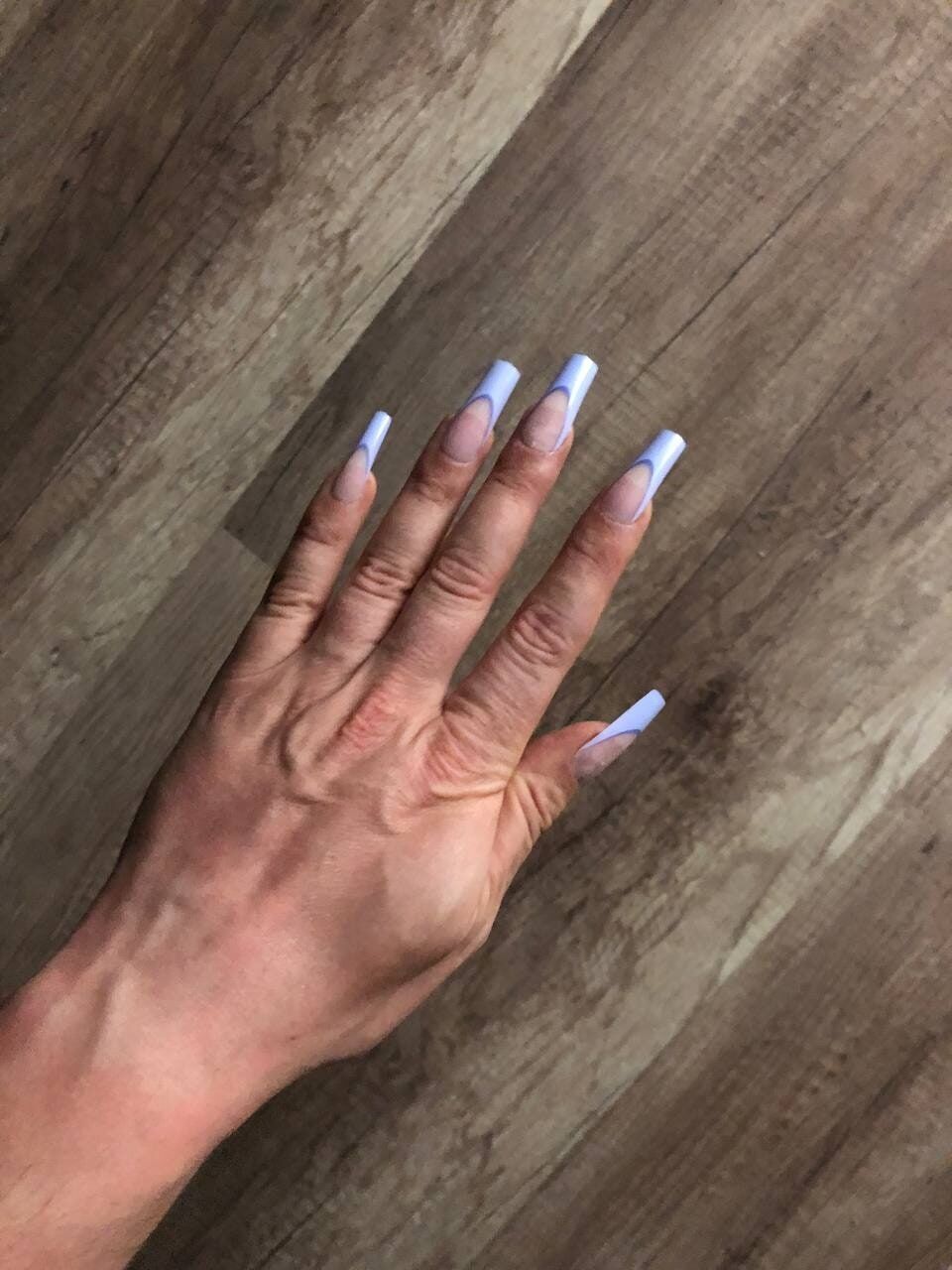 Purple-lilac long nails #2