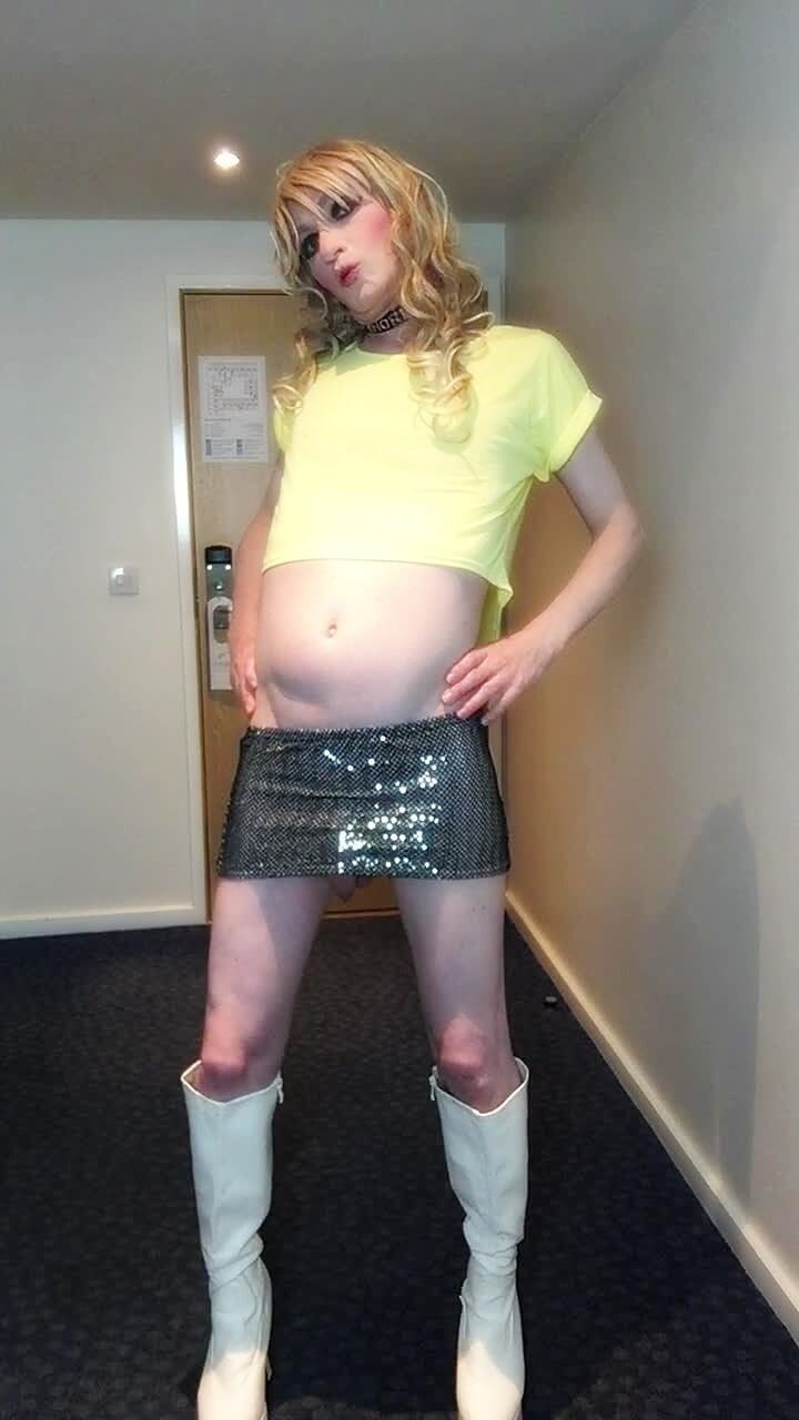 Sissy Poses In Sparkly Skirt #13