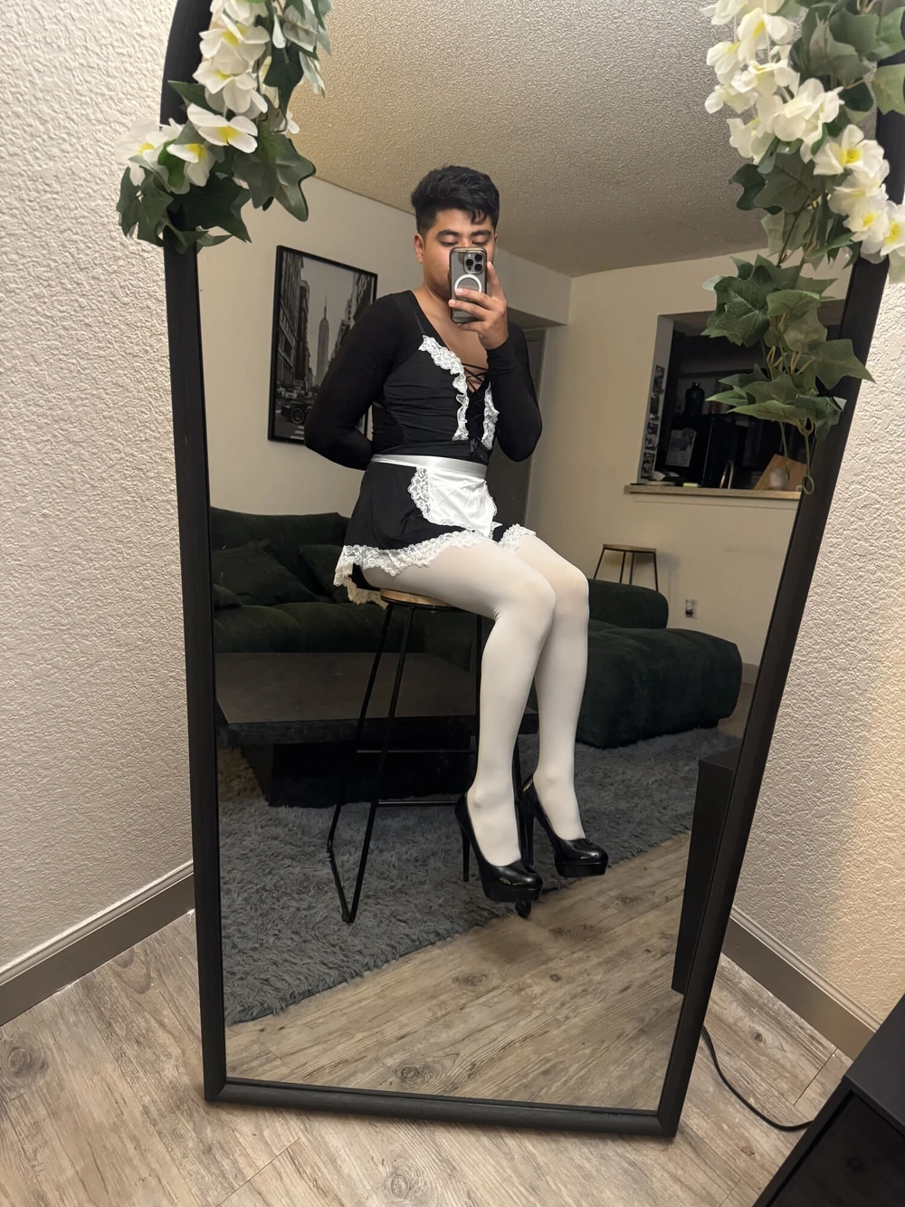 Maid Crossdresser in high heels  #4