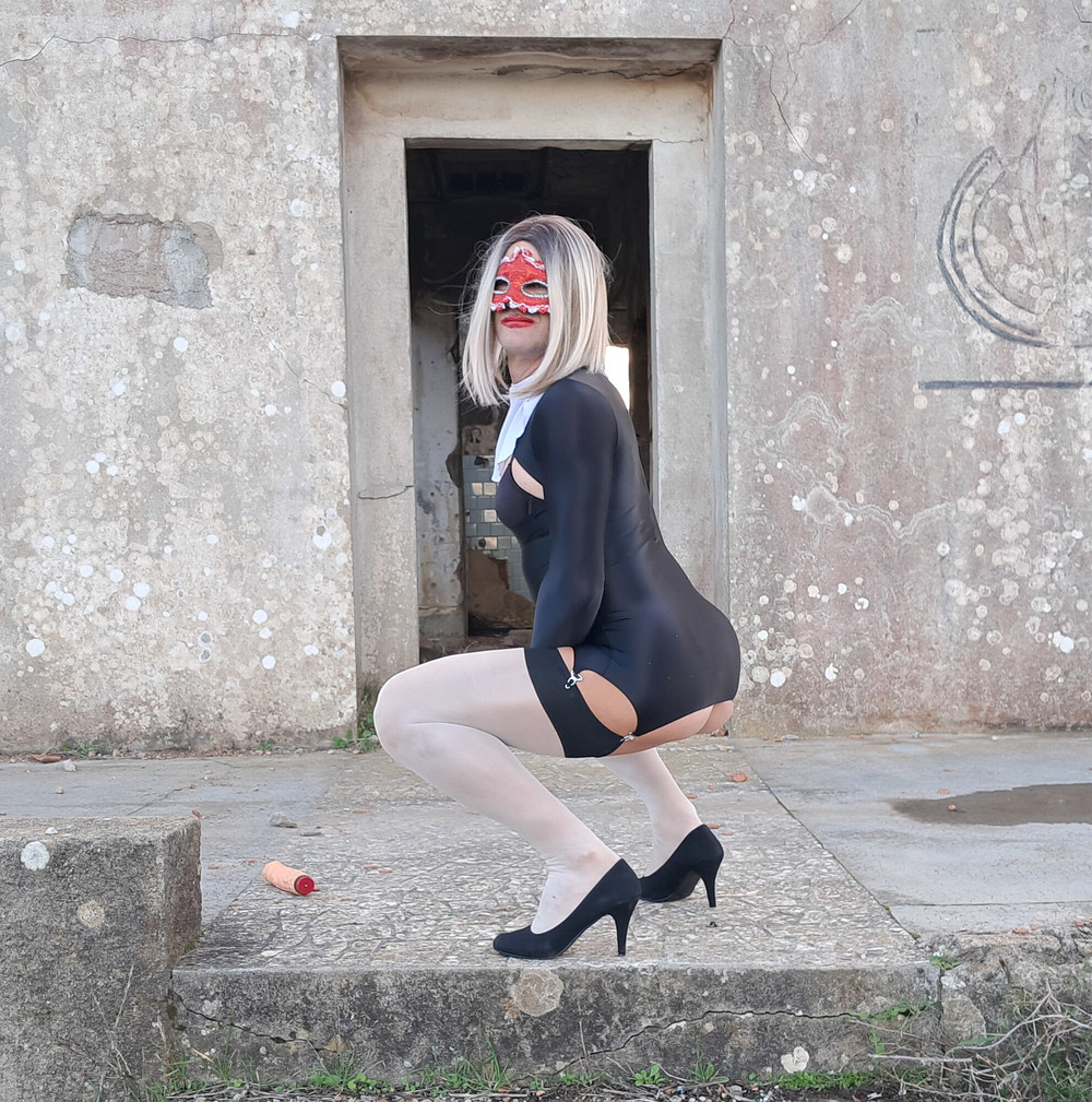 Kinky Perverted Nun in Nylon Stockings and High Heels #35