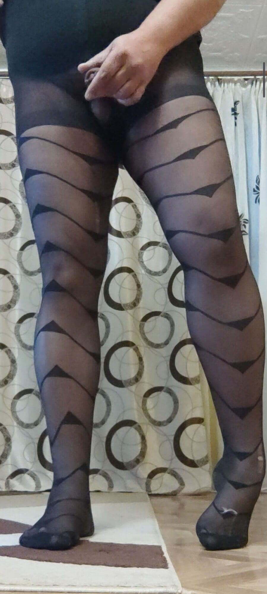 Patterned black tights #12