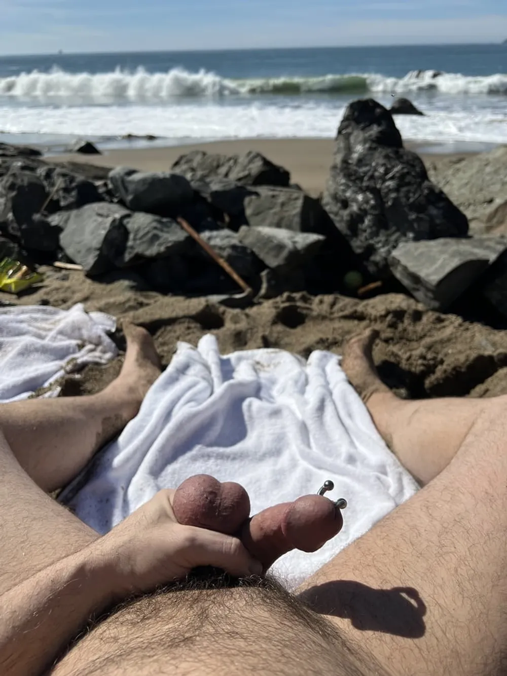 Public Nude Beach Erection #5