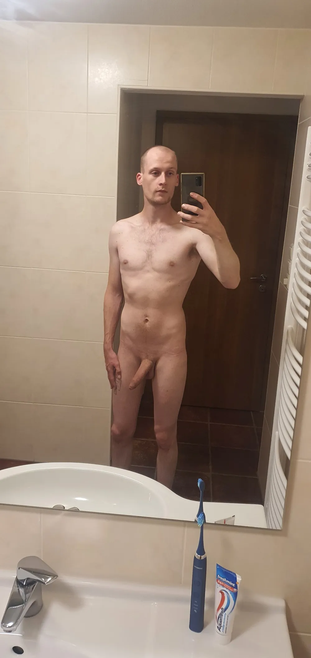 Skinny guy showing off #3