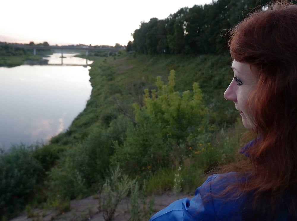 On vazuza-river bridge in cold evening #7