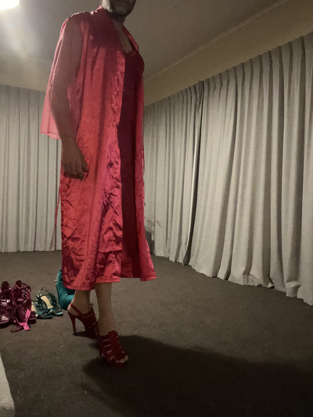 Stunning red lingerie and matching high heels  #3
