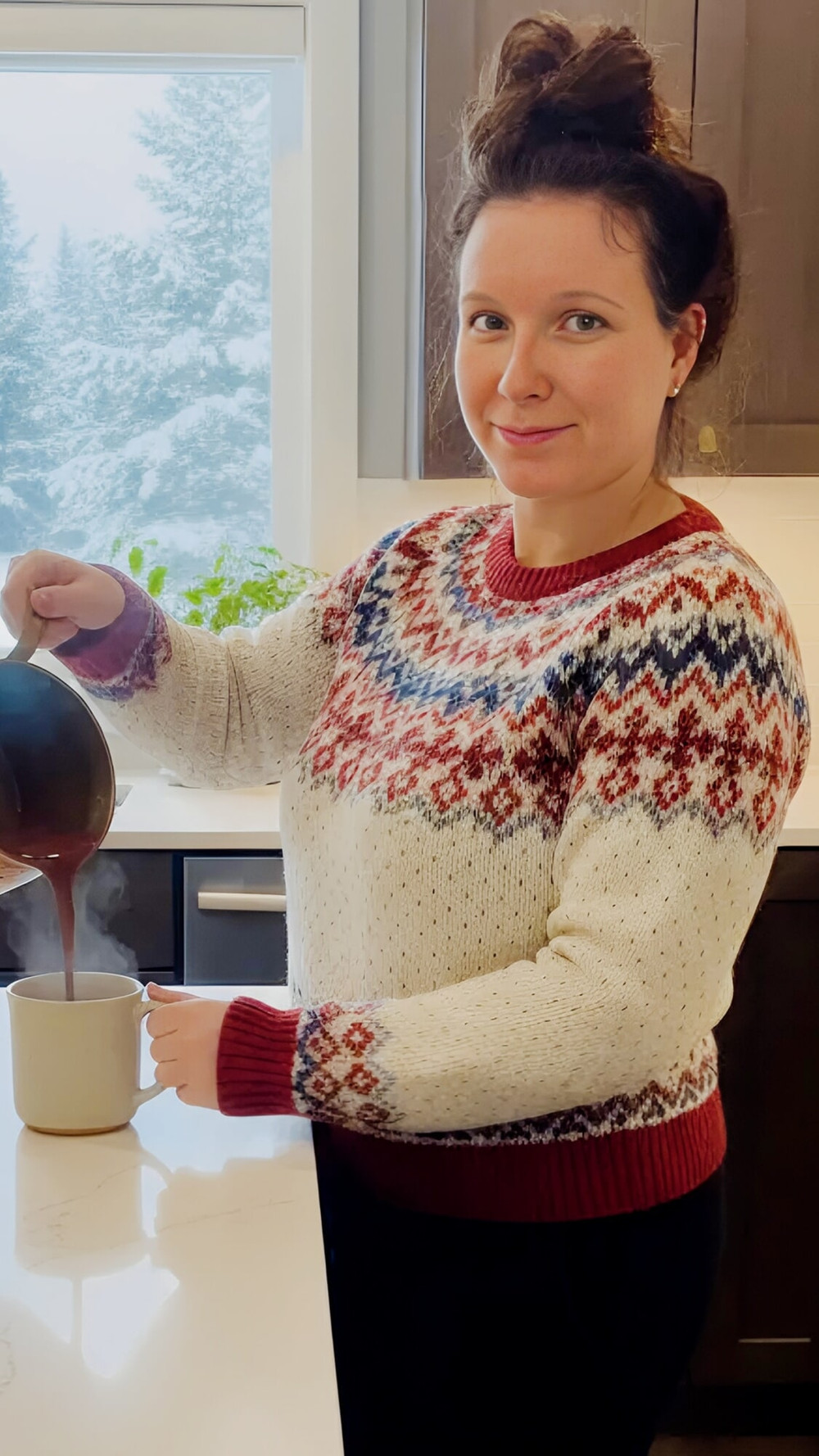 I wore my red sweater and was nude for my 61f soccer coach  #13