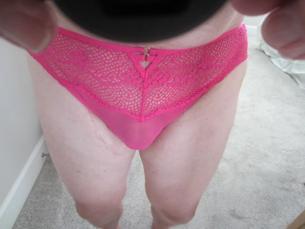 Pictures of me &quot;Stroking again with some pink panties&quot; #4