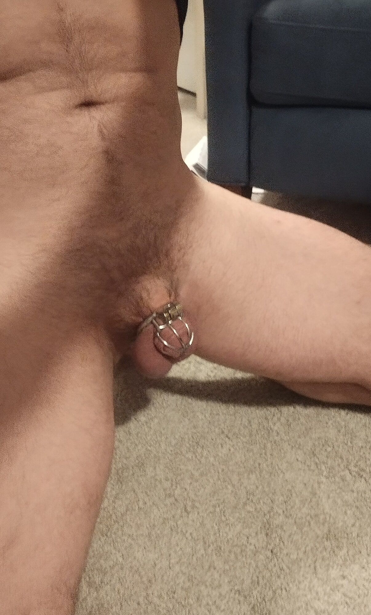 Tiny cock locked up in cock cage #2