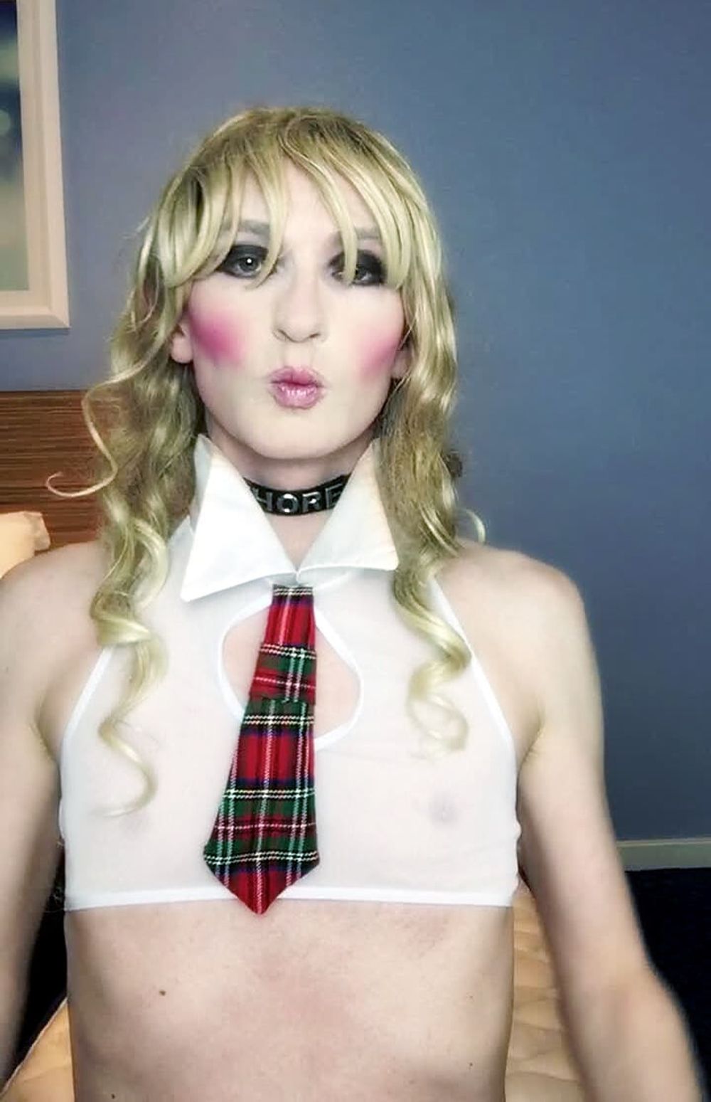 Sissy Sandra Poses In Uniform #22