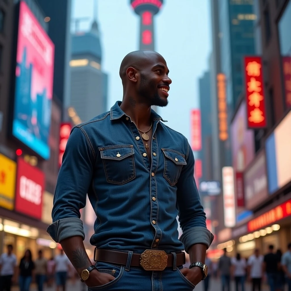 Black guy in Shanghai