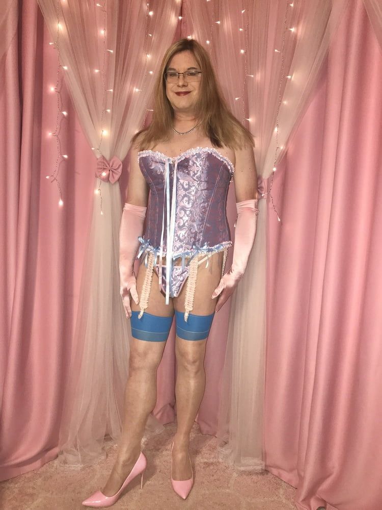 Joanie - Pink and Blue Corset #23