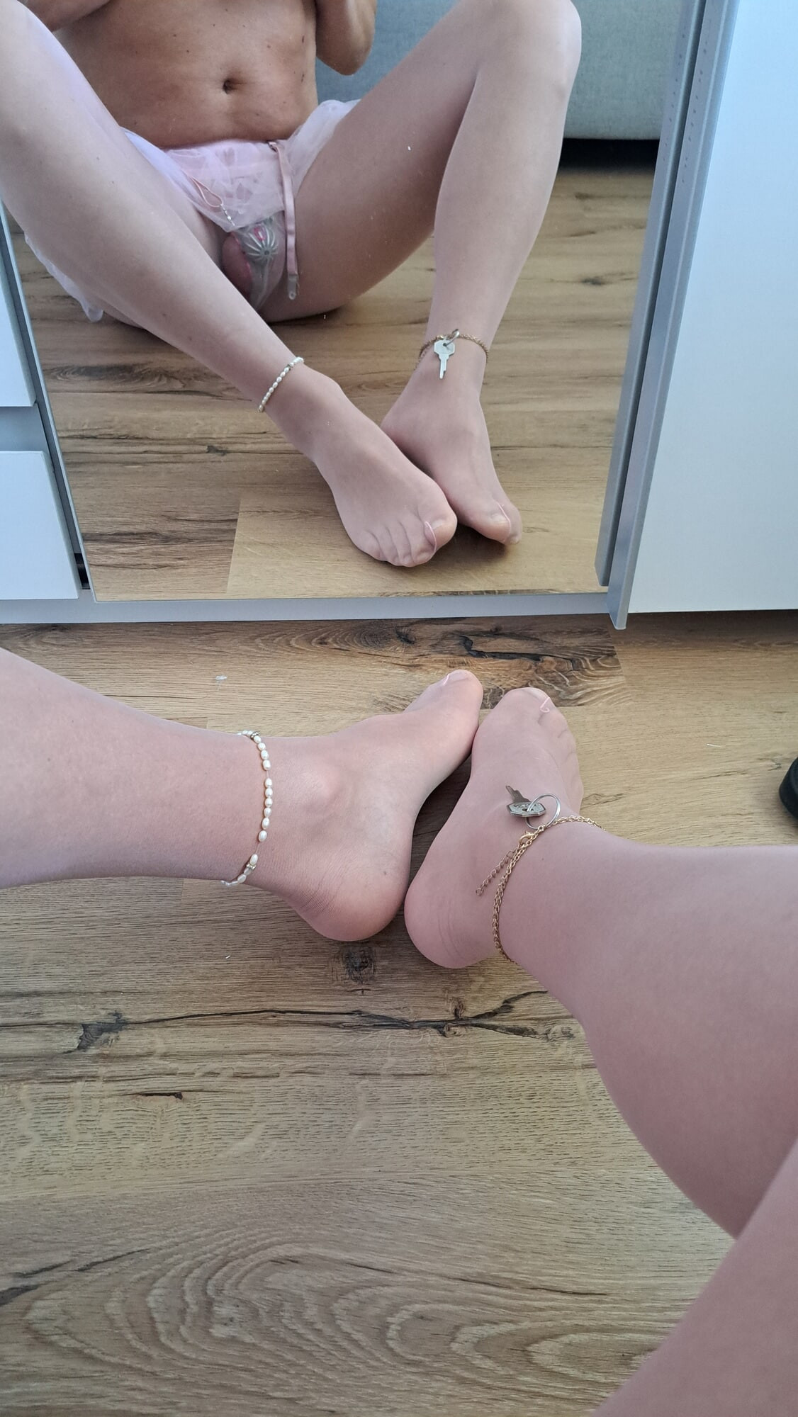 Sissy in rosa Unterwaesche #2