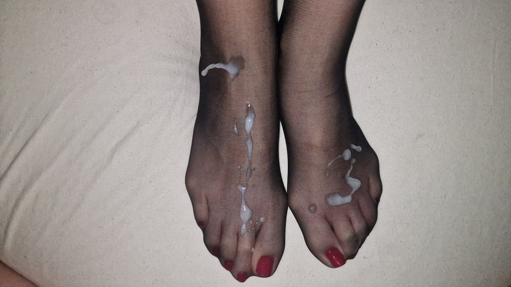 Semen on wife&#039;s feet all the time #16