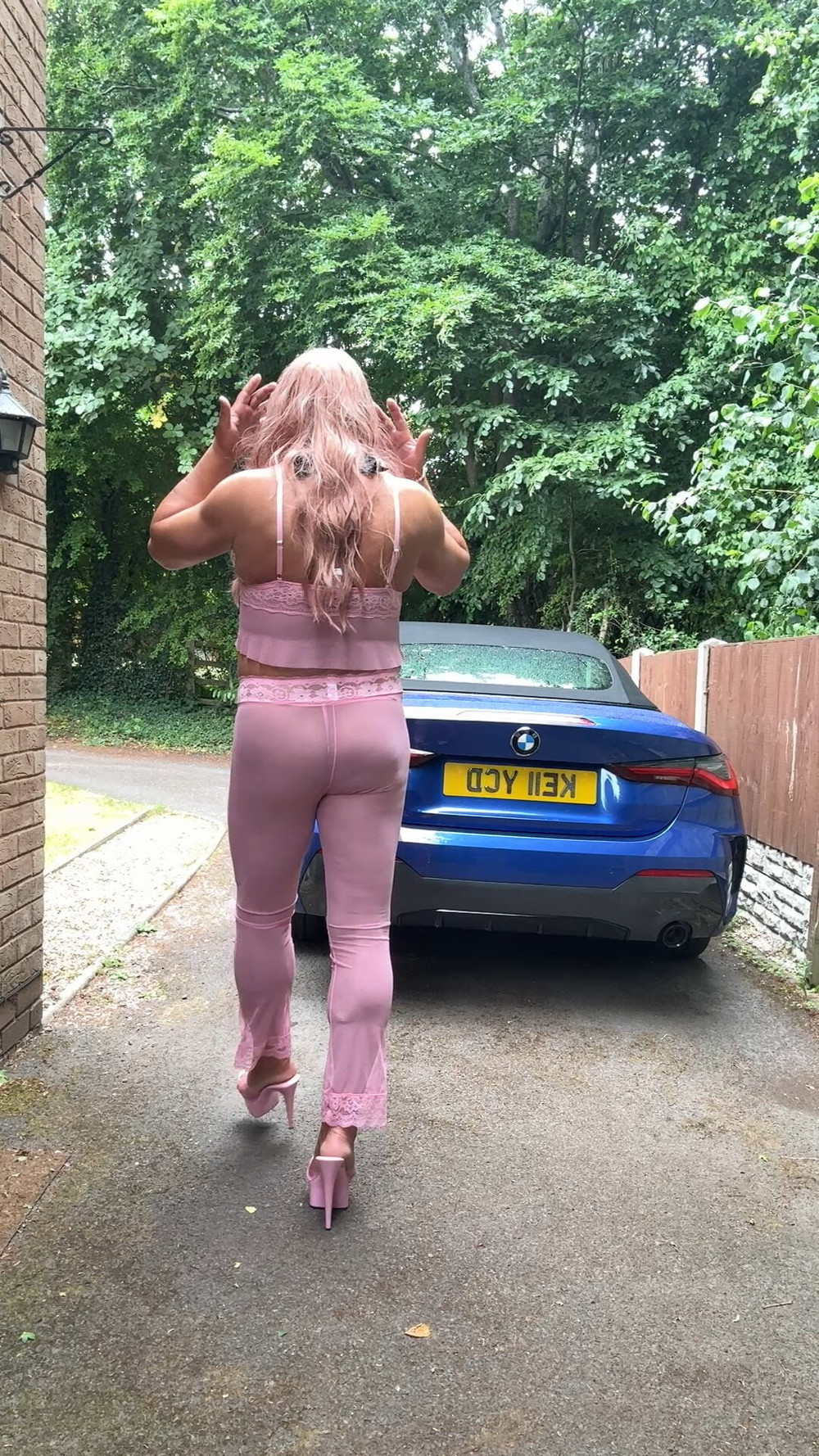 Sexy Crossdresser kellycd2022 in pink outfit and heels  #26