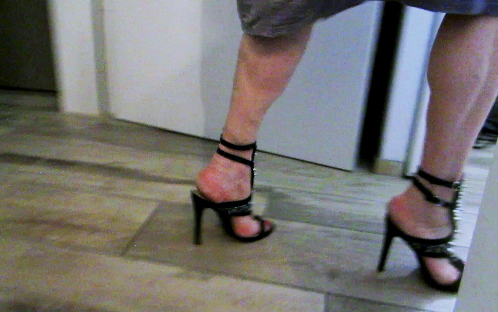 her fetish high heels with silver peaks #7