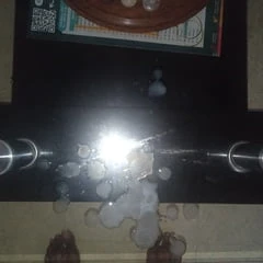 The table soaked with my load of cum