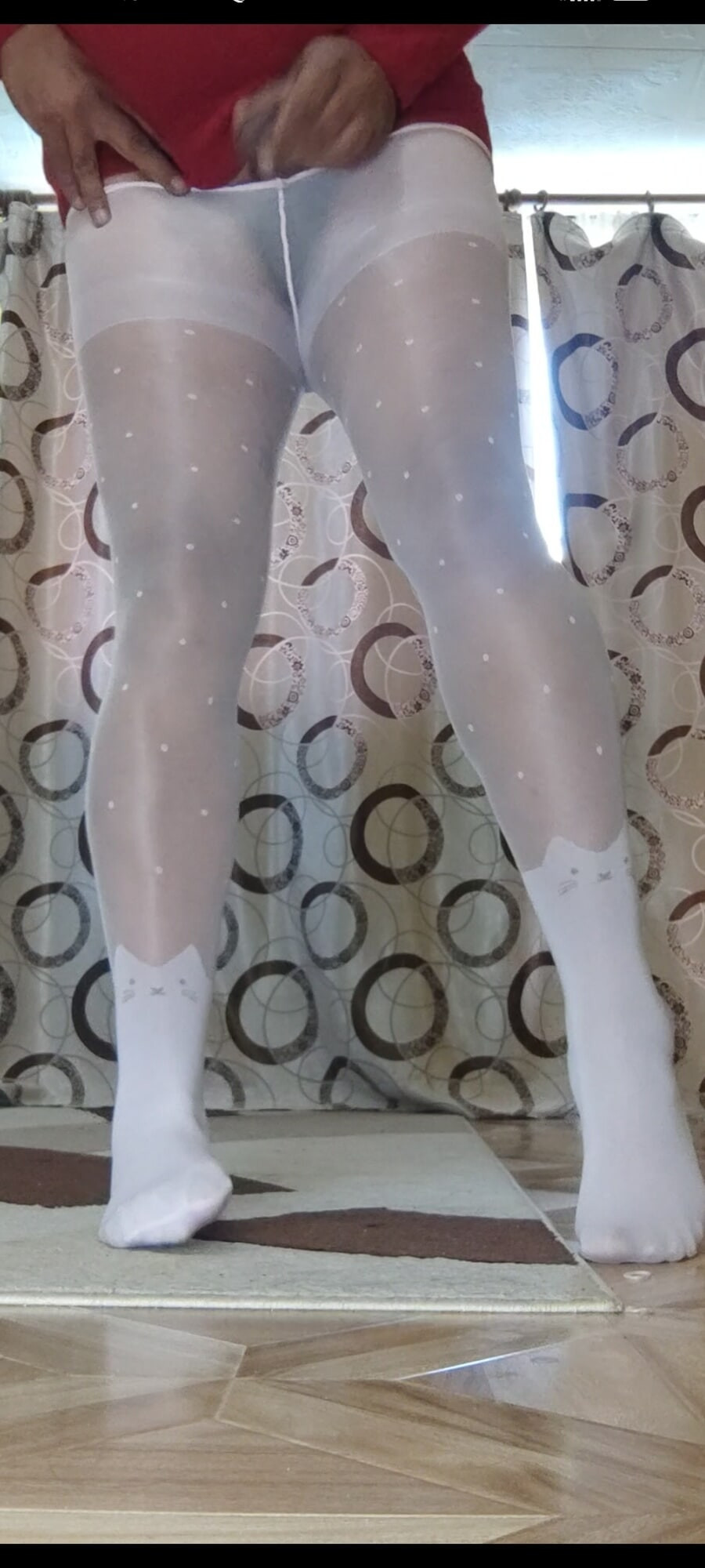 White pantyhose for teen #32