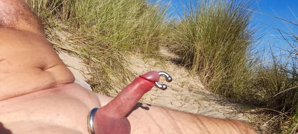 Pierced and hung at the beach